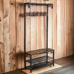 FREE DELIVERY - BRAND NEW HALL TREE HAT AND COAT STAND HALLWAY SHOE RACK BENCH