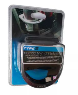 1000 X NEW COMBO TWIN DRINK HOLDER CHARCOAL GREY