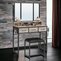 FREE DELIVERY - BRAND NEW DRESSING TABLE VANITY TABLE MIRROR MAKEUP DESK