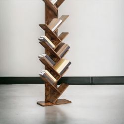 FREE DELIVERY - BRAND NEW 8-TIER TREE BOOKCASE BOOKSHELF FLOOR STANDING WOODEN SHELVES