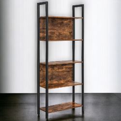 FREE DELIVERY - BRAND NEW VINTAGE BOOKSHELF, STORAGE SHELF, KITCHEN SHELF WITH 5 SHELVES