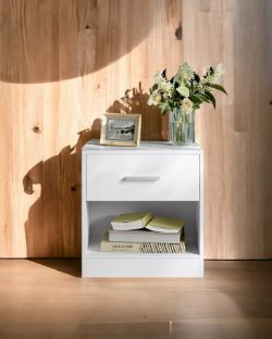 FREE DELIVERY- BRAND NEW BEDSIDE TABLE SIDE TABLE WITH DRAWER HANDLE END TABLE