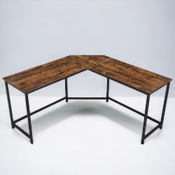 FREE DELIVERY - BRAND NEW VASAGLE L-SHAPED COMPUTER DESK OFFICE
