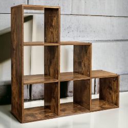 FREE DELIVERY - BRAND NEW VASAGLE BOOKSHELVES, 6-CUBE BOOKCASE, 97.5 X 29 X 97.5 CM