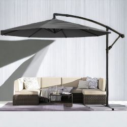 FREE DELIVERY - BRAND NEW SONGMICS 3M CANTILEVER BANANA PARASOL GARDEN SUN SHADE
