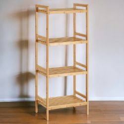 FREE DELIVERY - BRAND NEW SONGMICS BAMBOO SHELF, KITCHEN SHELVING BATHROOM SHELF