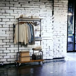 FREE DELIVERY - BRAND NEW 5-TIER CLOTHES RACK HAT AND COAT STAND WITH SHOE RACK SHELF ON WHEELS