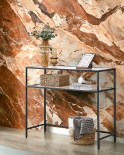 FREE DELIVERY - BRAND NEW CONSOLE TABLE TEMPERED GLASS TABLE MODERN SOFA OR ENTRYWAY TABLE