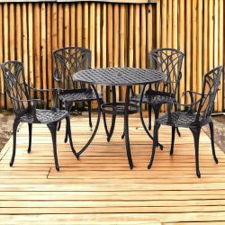 FREE DELIVERY- BRAND NEW 5 PCS COFFEE TABLE CHAIRS OUTDOOR GARDEN FURNITURE SET W/