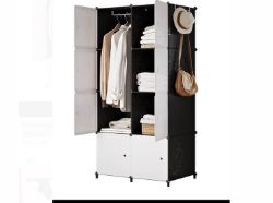 20 X BRAND NEW PORTABLE WARDROBE BLACK AND WHITE 10 CUBE