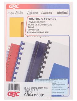 56 X BINDING COVERS W/ WINDOW YELLOW 25 SETS