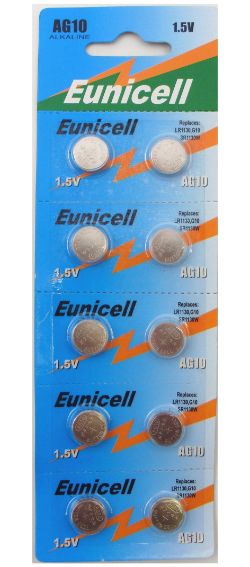 600 X EUNICELL-10PK AG10 1.5V BATTERY