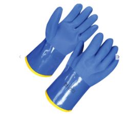 110 X PAIRS OF SEAMLESS NYLON LINER, PVC & NBR DIPPED, OIL RESISTANT GLOVES (SIZE 9,10)