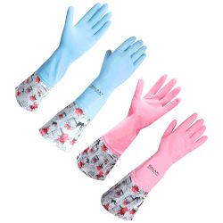 802 X PAIRS OF LATEX HOUSEHOLD WASHING UP BLUE, PINK GLOVES (SIZE 8)