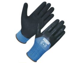 270 X PAIRS OF CUT 3 LINER, 3/4 SMOOTH NITRILE AND SANDY NITRILE PALM COATING GLOVES (SIZE 8,11)