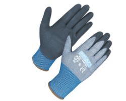 900 X PAIRS OF CUT 5 LINER, BLACK SANDY NBR DOUBLE-DIP, PALM COATING GLOVES (SIZE 7,8,9,10)