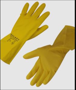 3341 X PAIRS OF LATEX HOUSEHOLD WASHING UP GLOVES YELLOW GLOVES (SIZE 8,9)