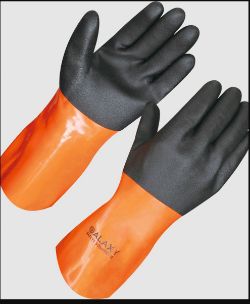 671 X PAIRS OF SEAMLESS COTTON LINER, PVC DIPPED, OIL RESISTANT GLOVES (SIZE 8,9,10)