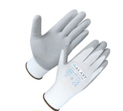 1180 X PAIRS OF WHITE NYLON, GREY NITRILE ANTI SLIP PALM COATING GLOVES (SIZE 7,8,9,10,11)
