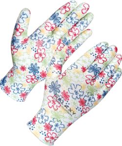 2430 X PAIRS OF PATTERNED LINER, TRANSPARENT NBR PALM COATING GLOVES (SIZE 7,8,9,10,11)