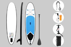 FREE DELIVERY - INFLATABLE PADDLE BOARD & ACCESSORIES - BLUE