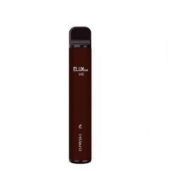 100 X ELUX BAR 600 PUFF DISPOSABLE - 20MG - ESPRESSO - ELUXBAR600K-ES