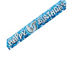 1440 X HAPPY 60 BIRTHDAY FOIL BANNER BLUE