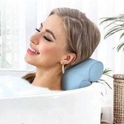 100 X NEW SPA MESH BATH PILLOW BLUE