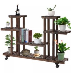 FREE DELIVERY - BRAND NEW MOVABLE 4-TIER GARDEN HOLDER DISPLAY SHELF OUTDOOR FLOWER DISPLAY STAND