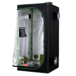 FREE DELIVERY - BRAND NEW MYLAR HYDROPONIC GROW TENT W/ FLOOR TRAY FOR INDOOR PLANT 80X80X160CM