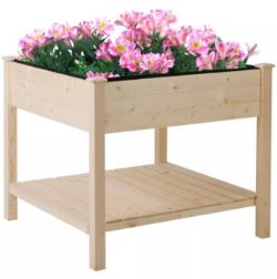 FREE DELIVERY - BRAND NEW ELEVATED GARDEN PLANTING BED STAND OUTDOOR FLOWER BOX W/ STORAGE SHELF