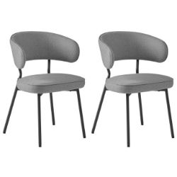FREE DELIVERY - BRAND NEW DINING CHAIRS, SET OF 2 KITCHEN CHAIRS LOUNGE CHAIRS DARK GREY LDC112G88