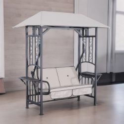 FREE DELIVERY - BRAND NEW OUTDOOR GARDEN 2 SEATER CANOPY SWING SEAT PORCH LOVESEAT HAMMOCK CHAIR