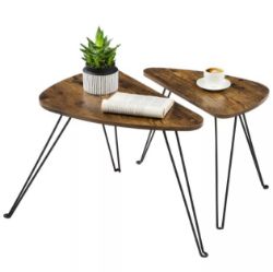FREE DELIVERY - BRAND NEW SET OF 2 SIDE TABLES, NESTING TABLES, END TABLES, LIVING ROOM LNT012B01