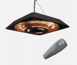 FREE DELIVERY - BRAND NEW 2000W PATIO ELECTRIC HANGING CEILING HEATER HALOGEN REMOTE ALUMINIUM