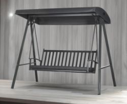FREE DELIVERY - BRAND NEW 3-SEAT GARDEN SWING CHAIR, OUTDOOR CANOPY SWING GLIDER