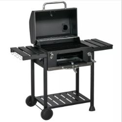 FREE DELIVERY - BRAND NEW CHARCOAL BBQ GRILL SMOKER TROLLEY WITH SHELVES, BOTTLE OPENER AND WHEELS