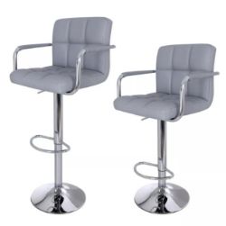 FREE DELIVERY - BRAND NEW 2X BAR STOOLS PUB BREAKFAST KITCHEN SWIVEL BREAKFAST ADJUSTMENT CHAIR