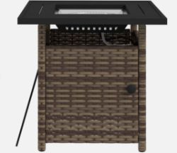 FREE DELIVERY - BRAND NEW 50,000 BTU RATTAN FIRE PITS FOR GARDEN, PROPANE FIRE PIT TABLE, BROWN
