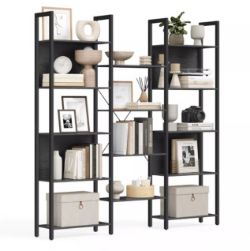 FREE DELIVERY - BRAND NEW BOOKCASE BOOKSHELF 14 SHELVES SHELF UNIT EBONY BLACK