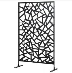 FREE DELIVERY - BRAND NEW METAL GARDEN PARTITION SCREEN DECORATIVE OUTDOOR DIVIDER W/SCREWS