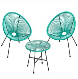 FREE DELIVERY - BRAND NEW 3PIECE GARDEN PATIO FURNITURE SET OUTDOOR SEATING ACAPULCO CHAIR