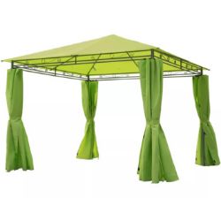 FREE DELIVERY - BRAND NEW 3X3M GARDEN METAL GAZEBO MARQUEE PATIO PARTY TENT CANOPY SHELTER