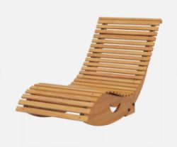 FREE DELIVERY - BRAND NEW OUTDOOR ROCKING CHAIR W/ SLATTED SEAT, WOODEN ROCKING CHAIR, TEAK