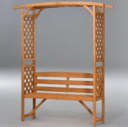 FREE DELIVERY - BRAND NEW ARCH PERGOLA PATIO GARDEN BENCH, WOODEN GARDEN ARBOUR WITH SEAT
