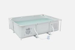 FREE DELIVERY - BRAND NEW STEEL FRAME SWIMMING POOL W/ FILTER PUMP AND REINFORCED SIDEWALLS, GREY