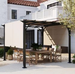 FREE DELIVERY - BRAND NEW OUTDOOR RETRACTABLE PERGOLA GARDEN SUN SHADE PATIO CANOPY SHELTER