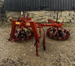 FRANSGARD RV 390 HAYBOB TURNER TEDDER RAKE - TRACTOR MOUNTED