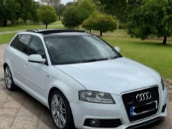 2012 AUDI A3 S LINE QUATTRO 197TFSI S-A - STUNNING WHITE HATCHBACK