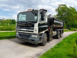 2008 DAF CF75 310 GRABWAGON TRUCK TIPPER WAGON WITH PALFINGER EPSILON CRANE
